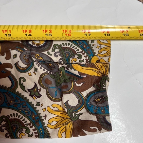 Lafayette 148 New York Paisley Cotton Poplin Tunic with Beaded Neckline Size 0 - Picture 11 of 12